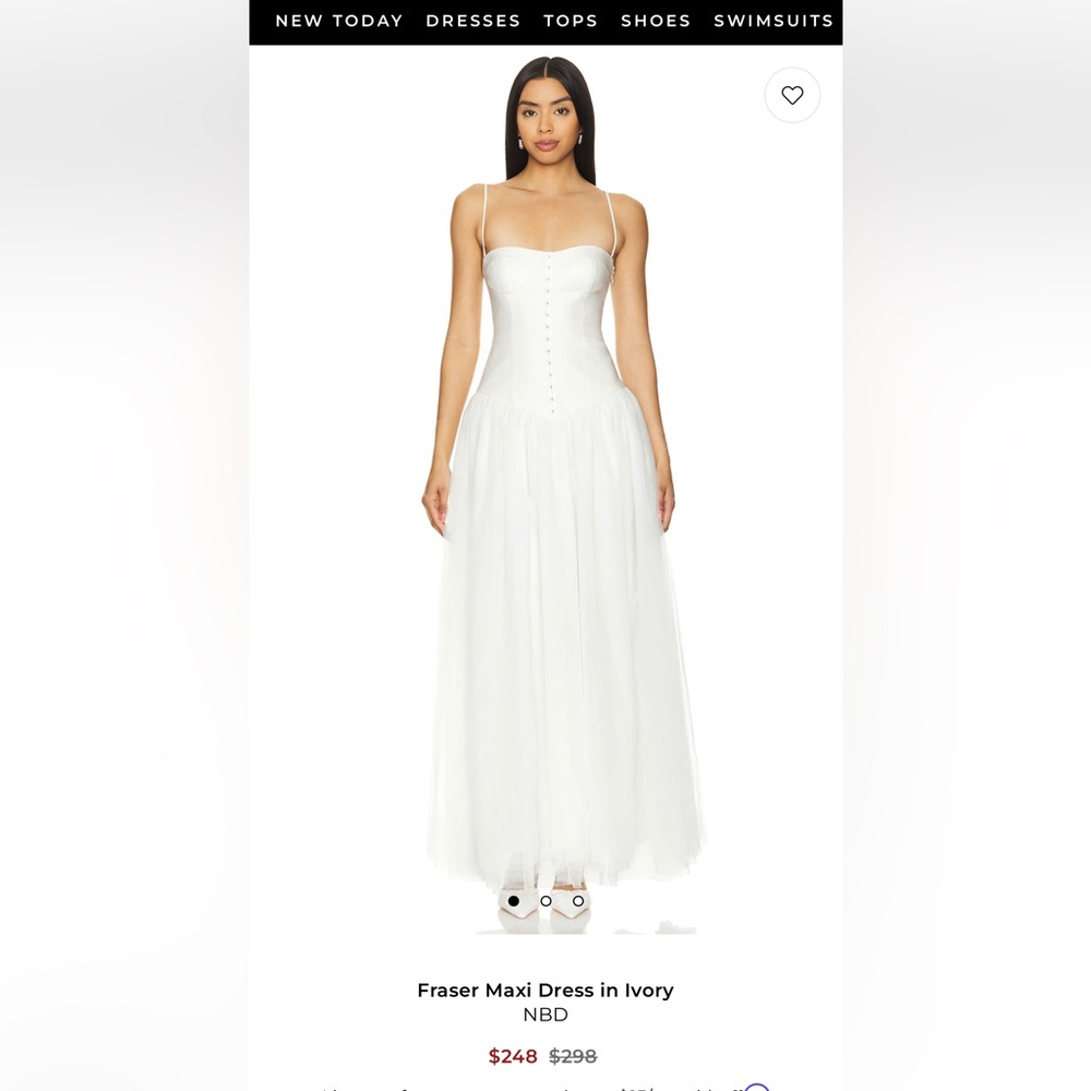 NBD Fraser Maxi Dress in Ivory